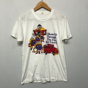 Vintage Screen Stars 80s T-Shirt Size Medium The Fire Hot Line Trunk M205 -18